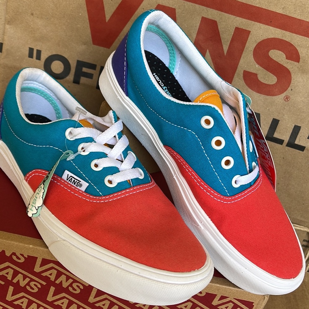 Vans Comfycush Era Multi Block Multi/True White sneakers WMNS